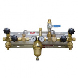 Газовая рампа кислородная разрядная GCE MM400-1 (DRUVA, 1 бал., одноплеч., ручн., редук., 300/20 бар) стационарн.