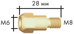 Адаптер M6-L28-M8