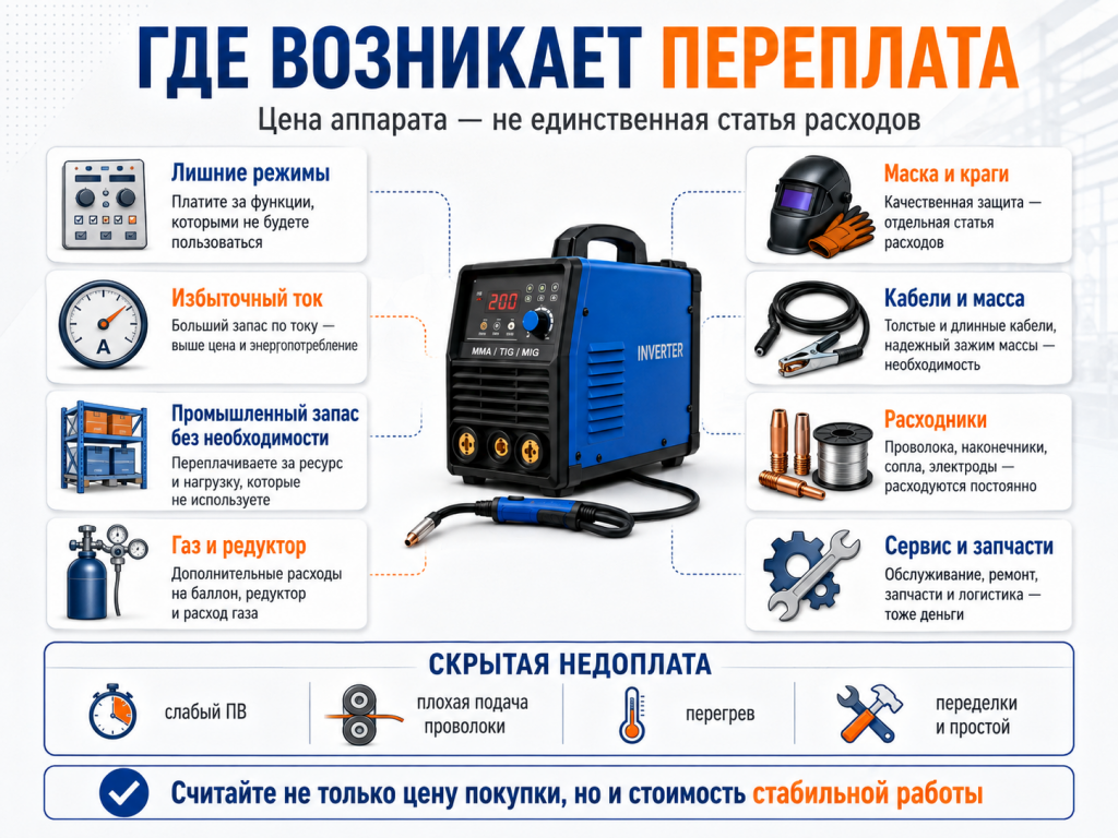 Где возникает переплата при покупке сварочного оборудования Где возникает переплата при покупке сварочного оборудования