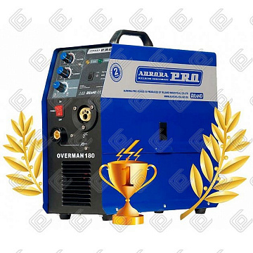 Сварочный полуавтомат AuroraPRO OVERMAN 180 (220В; 40-175А; 0,8-1мм; 4,7кВт; 20кг)